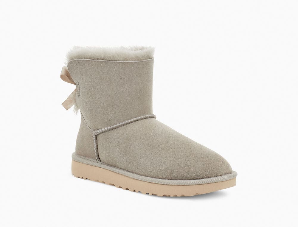 Ugg Boots Outlet Ugg Mini Bailey Bow Ii Boots Damen Goat Grau Osterreich
